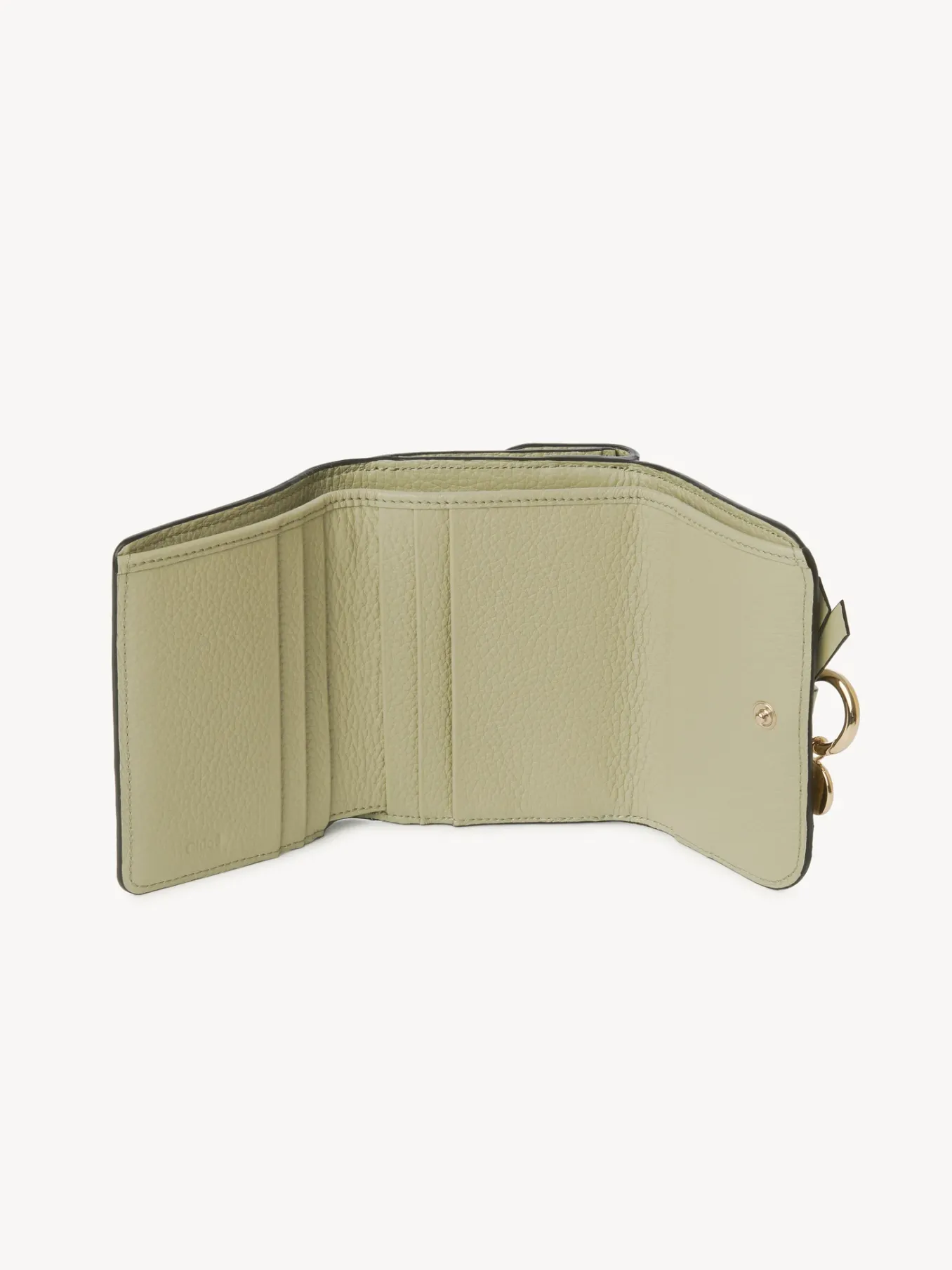 Portefeuilles Compacts-Chloé Portefeuille Compact A Trois Volets Alphabet Faded Green