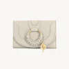 Portefeuilles Compacts-Chloé Portefeuille Compact Hana Cement Beige