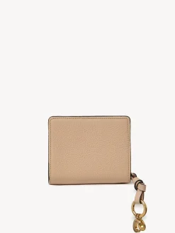 Portefeuilles Compacts-Chloé Portefeuille Compact Zippe Alphabet Light Tan
