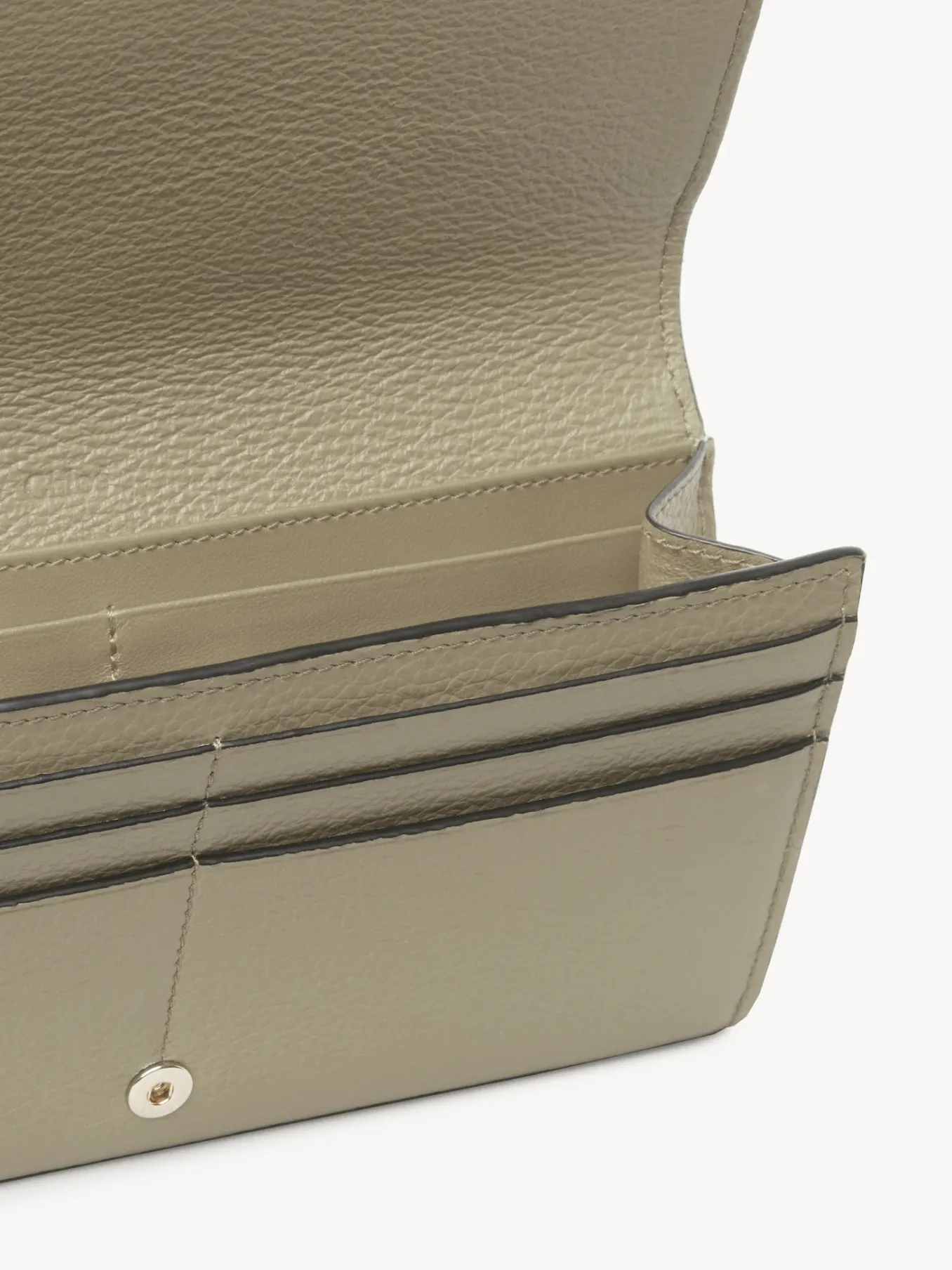 Portefeuilles Longs-Chloé Portefeuille Long A Rabat Alphabet Slate Green