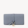 Portefeuilles Longs-Chloé Portefeuille Long A Rabat Alphabet Storm Blue