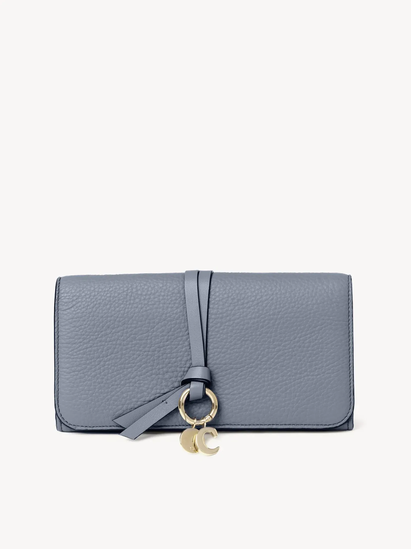Portefeuilles Longs-Chloé Portefeuille Long A Rabat Alphabet Storm Blue