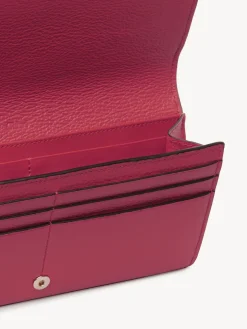 Portefeuilles Longs-Chloé Portefeuille Long A Rabat Alphabet Fizzy Pink