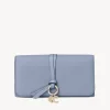 Portefeuilles Longs-Chloé Portefeuille Long A Rabat Alphabet Shady Cobalt