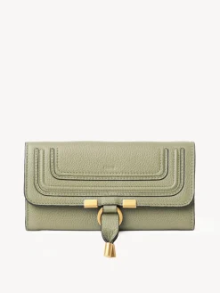 Portefeuilles Longs-Chloé Portefeuille Long A Rabat Marcie Faded Green