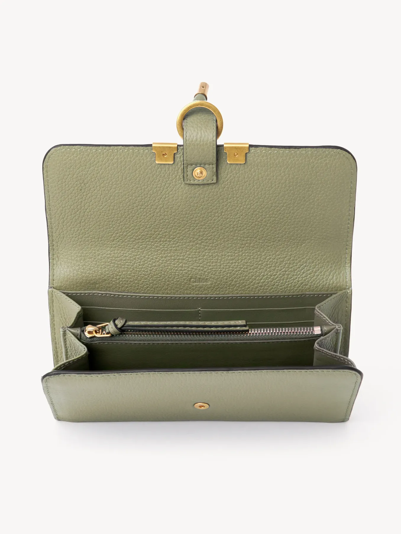 Portefeuilles Longs-Chloé Portefeuille Long A Rabat Marcie Faded Green