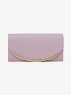 Portefeuilles Longs-Chloé Portefeuille Long A Rabat Lizzie Lavender Mist
