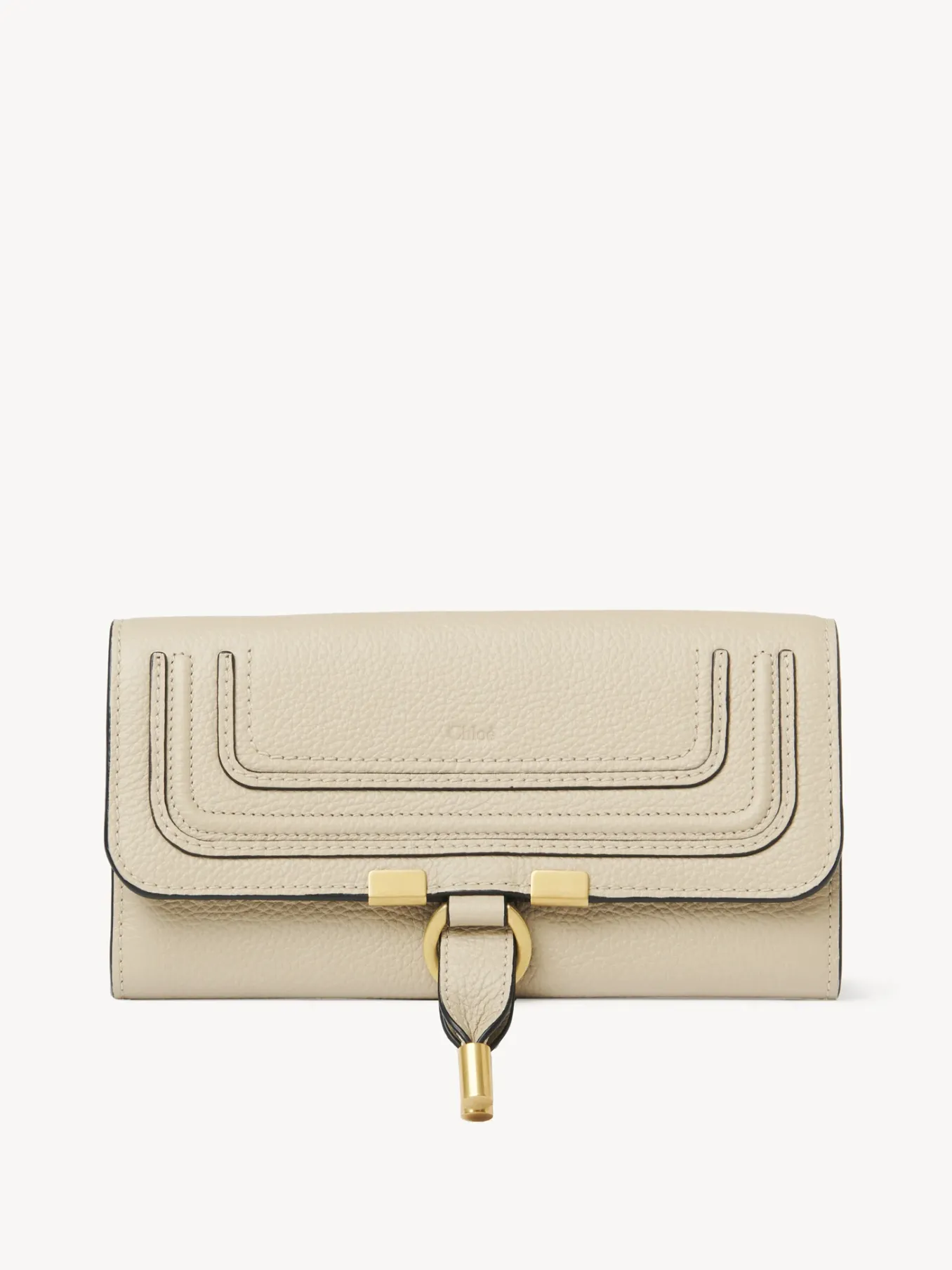 Portefeuilles Longs-Chloé Portefeuille Long A Rabat Marcie Root Beige