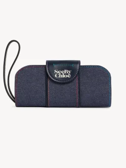 Vêtements-Chloé Portefeuille Long Laetizia Denim