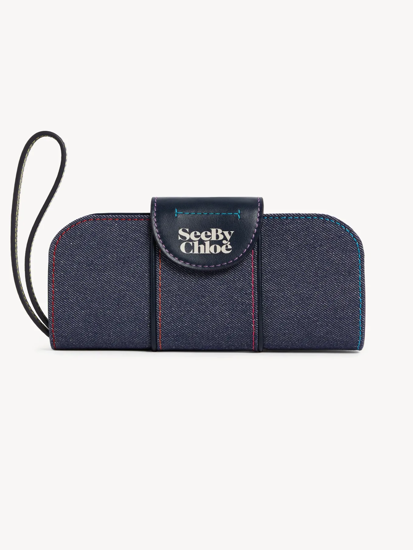 Vêtements-Chloé Portefeuille Long Laetizia Denim