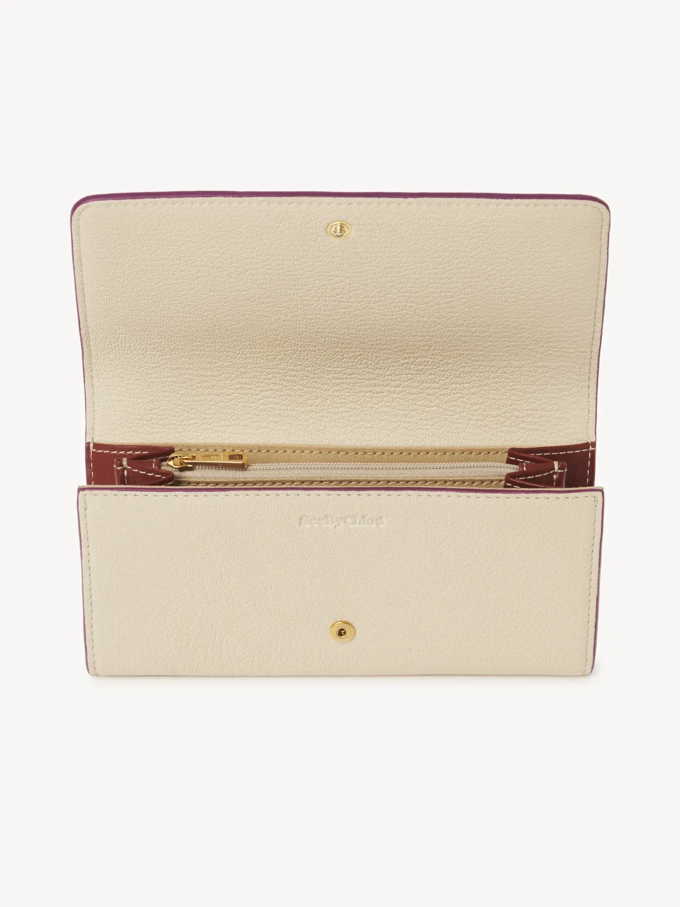 Portefeuilles Longs-Chloé Portefeuille Long Layers Cement Beige