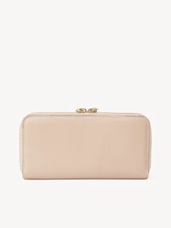 Portefeuilles Longs-Chloé Portefeuille Long Zippe Alphabet Blush Nude