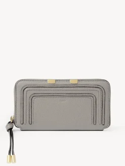 Portefeuilles Longs-Chloé Portefeuille Long Zippe Marcie Cashmere Grey