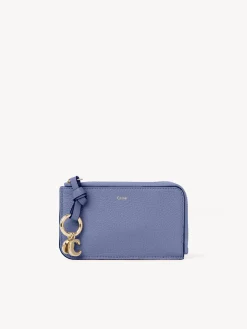 Porte-Cartes-Chloé Porte-Monnaie Alphabet A Porte-Cles Graphite Navy