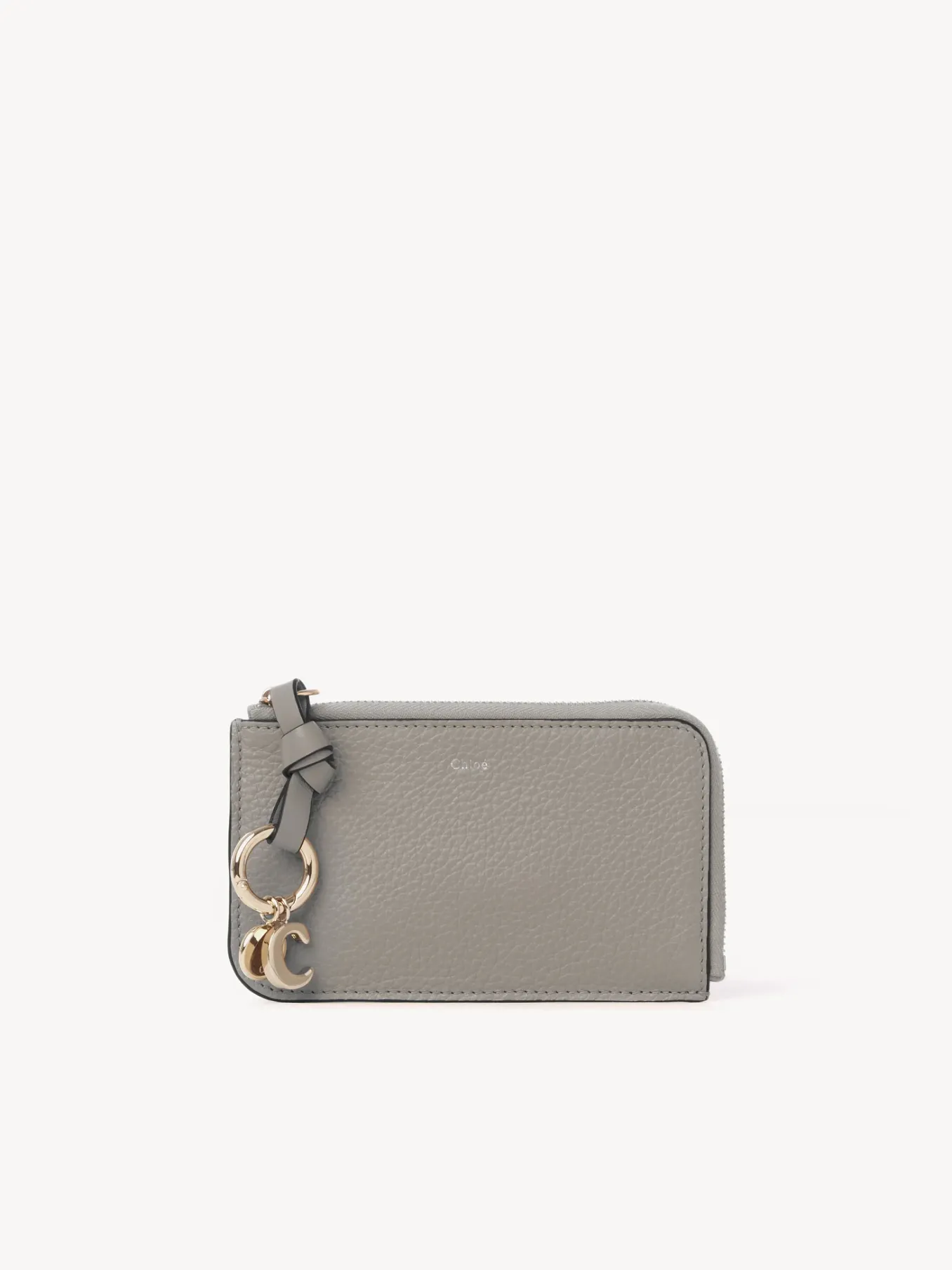 Porte-Cartes-Chloé Porte-Monnaie Alphabet A Porte-Cles Cashmere Grey