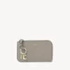Porte-Cartes-Chloé Porte-Monnaie Alphabet Avec Fentes Pour Cartes Cashmere Grey