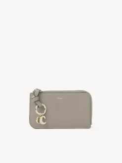 Porte-Cartes-Chloé Porte-Monnaie Alphabet Avec Fentes Pour Cartes Cashmere Grey