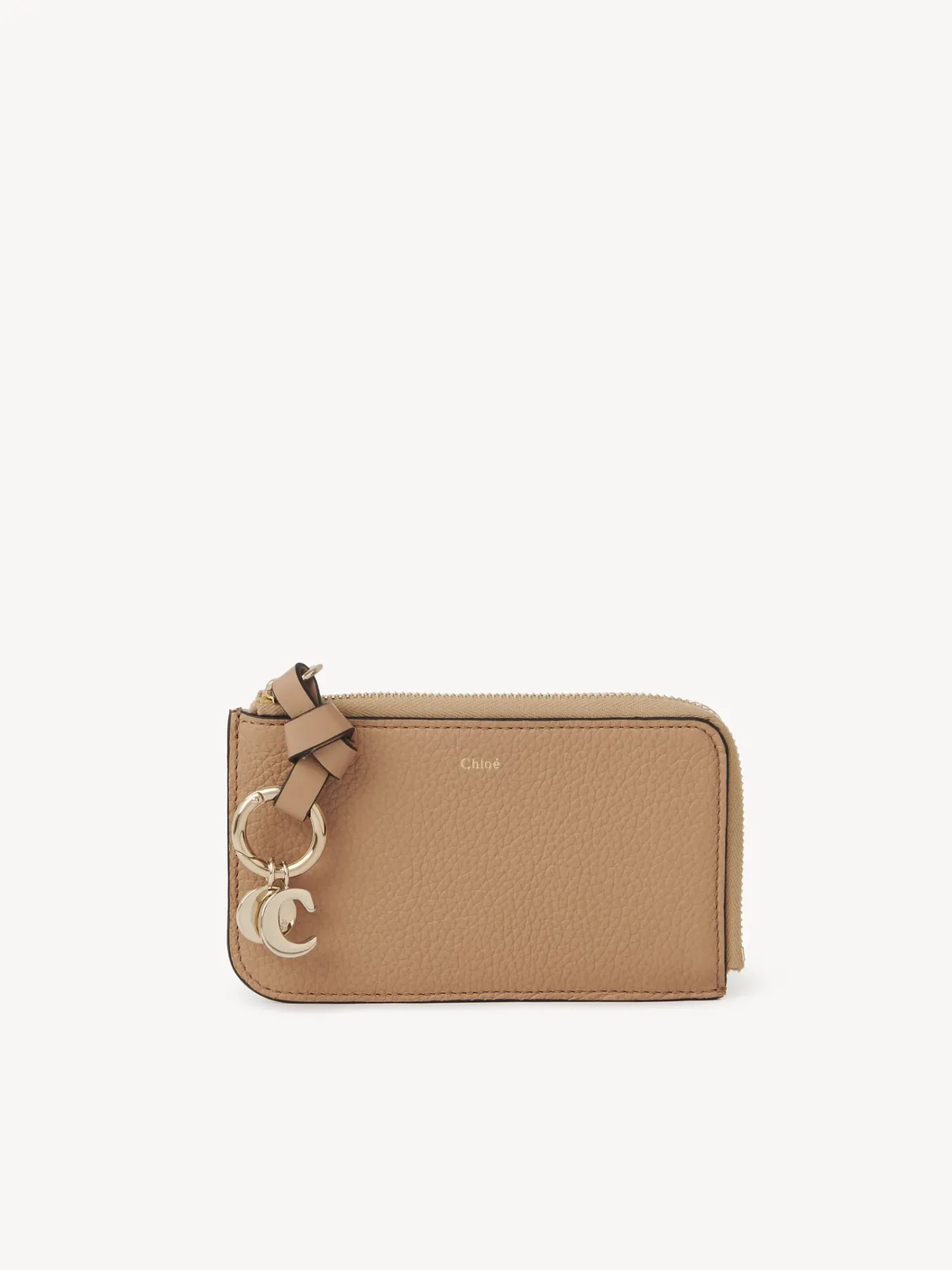 Porte-Cartes-Chloé Porte-Monnaie Alphabet Avec Fentes Pour Cartes Light Tan