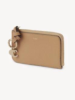 Porte-Cartes-Chloé Porte-Monnaie Alphabet Avec Fentes Pour Cartes Light Tan