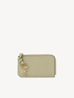 Porte-Cartes-Chloé Porte-Monnaie Alphabet Avec Fentes Pour Cartes Faded Green