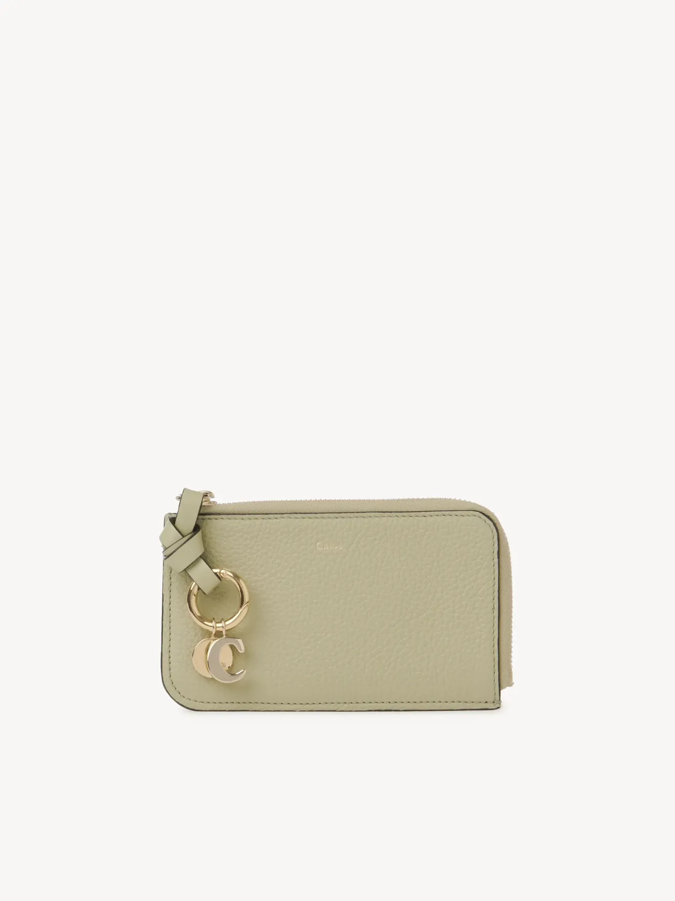 Porte-Cartes-Chloé Porte-Monnaie Alphabet Avec Fentes Pour Cartes Faded Green