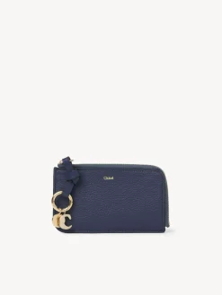 Porte-Cartes-Chloé Porte-Monnaie Alphabet Avec Fentes Pour Cartes Carbon Blue