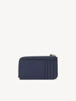 Porte-Cartes-Chloé Porte-Monnaie Alphabet Avec Fentes Pour Cartes Carbon Blue
