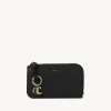 Porte-Cartes-Chloé Porte-Monnaie Alphabet Avec Fentes Pour Cartes Noir