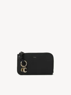 Porte-Cartes-Chloé Porte-Monnaie Alphabet Avec Fentes Pour Cartes Noir