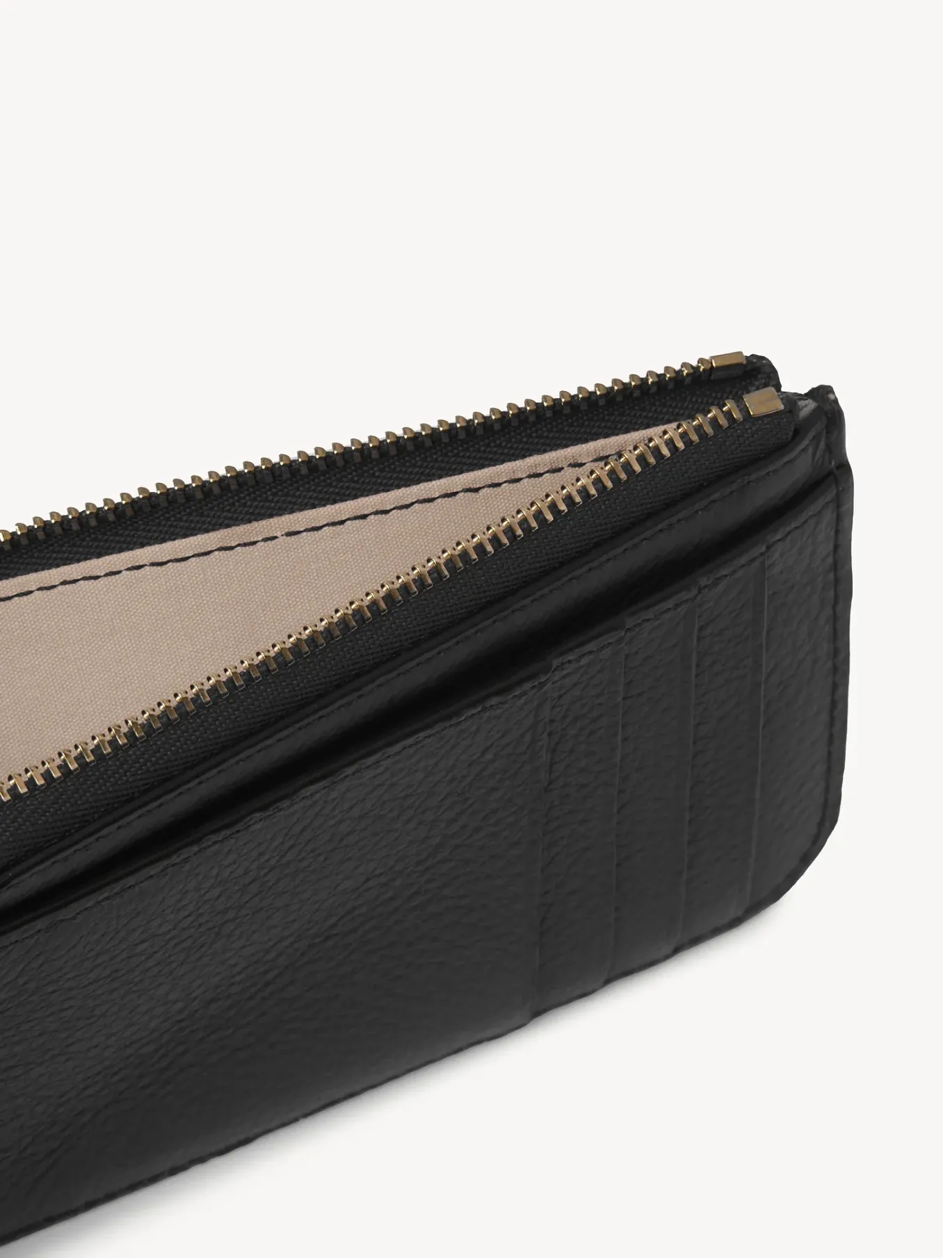 Porte-Cartes-Chloé Porte-Monnaie Alphabet Avec Fentes Pour Cartes Noir
