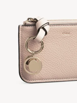 Porte-Cartes-Chloé Porte-Monnaie Alphabet Avec Fentes Pour Cartes Cement Pink