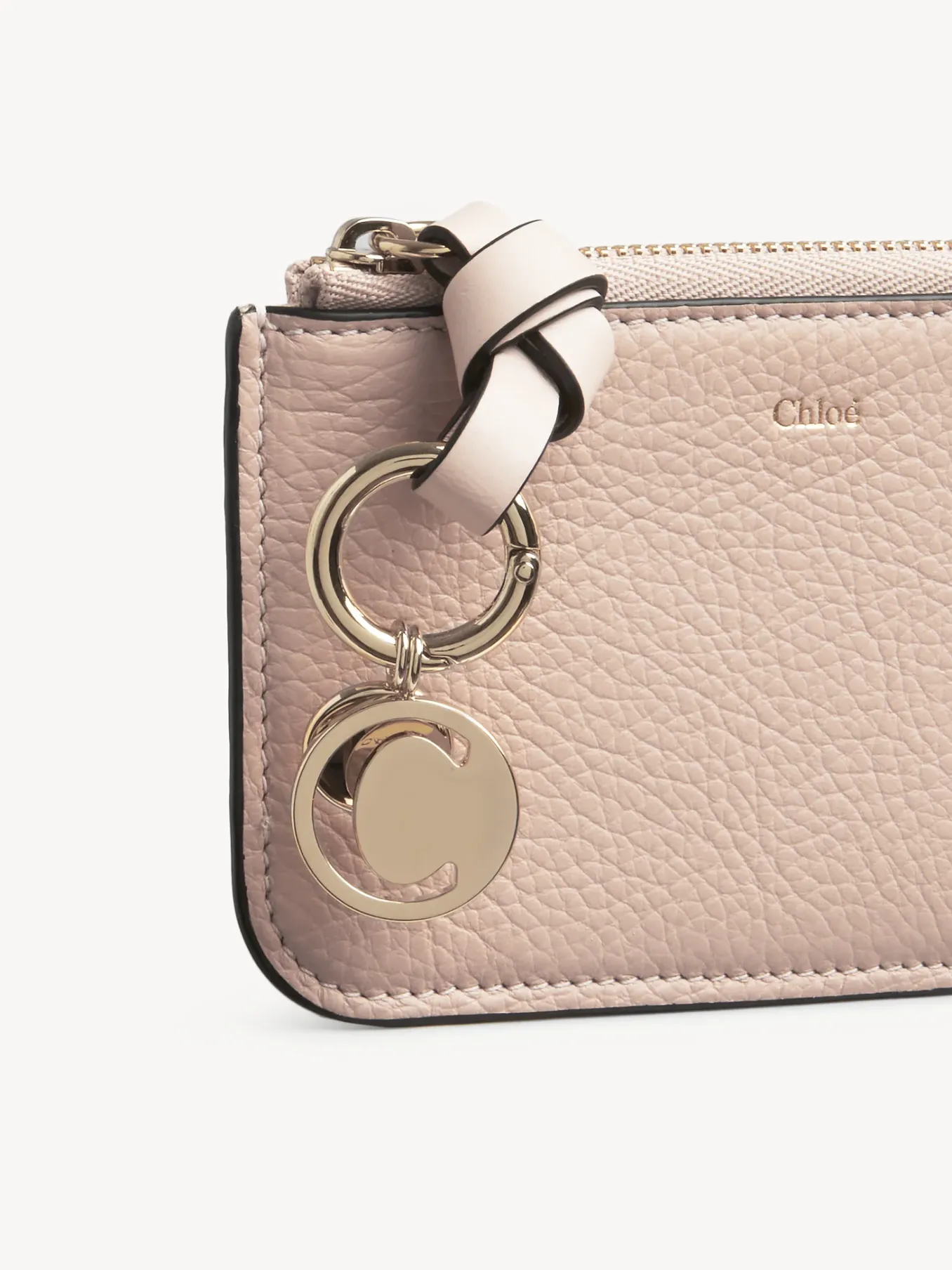 Porte-Cartes-Chloé Porte-Monnaie Alphabet Avec Fentes Pour Cartes Cement Pink