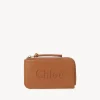 Porte-Cartes-Chloé Porte-Monnaie Chloe Sense Avec Fentes Pour Cartes Caramel