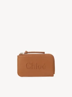 Porte-Cartes-Chloé Porte-Monnaie Chloe Sense Avec Fentes Pour Cartes Caramel