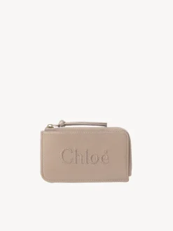 Porte-Cartes-Chloé Porte-Monnaie Chloe Sense Avec Fentes Pour Cartes Nomad Beige