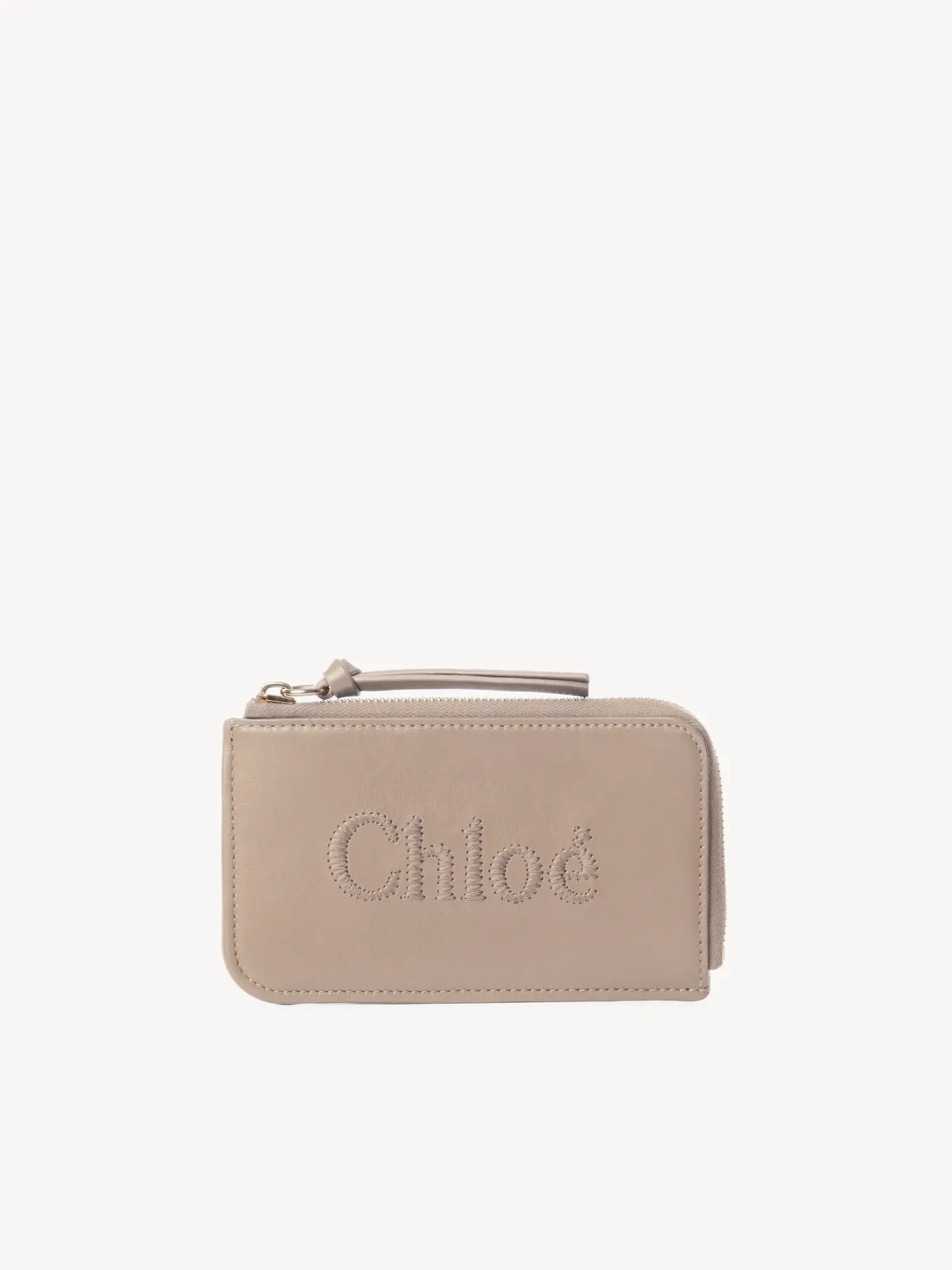 Porte-Cartes-Chloé Porte-Monnaie Chloe Sense Avec Fentes Pour Cartes Nomad Beige