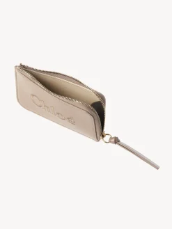 Porte-Cartes-Chloé Porte-Monnaie Chloe Sense Avec Fentes Pour Cartes Nomad Beige