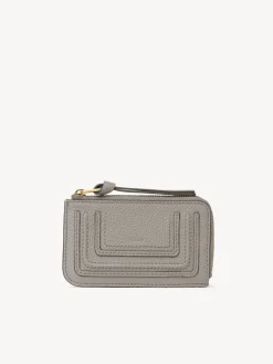 Pochettes-Chloé Porte-Monnaie Marcie Avec Fentes Pour Cartes Cashmere Grey