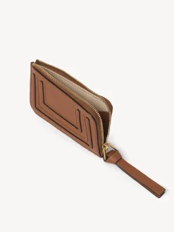 Porte-Monnaie-Chloé Porte-Monnaie Marcie Avec Fentes Pour Cartes Tan