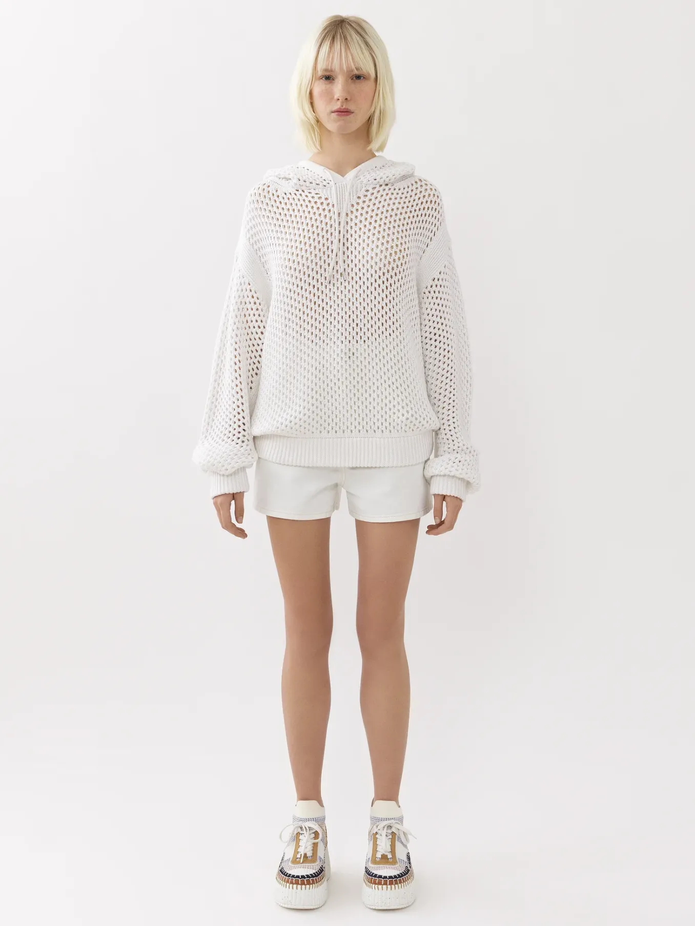 Maille-Chloé Pull A Capuche Iconic Milk