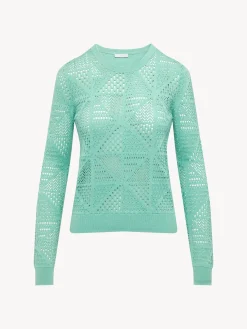 Vêtements-Chloé Pull Ajuste Afterglow Green