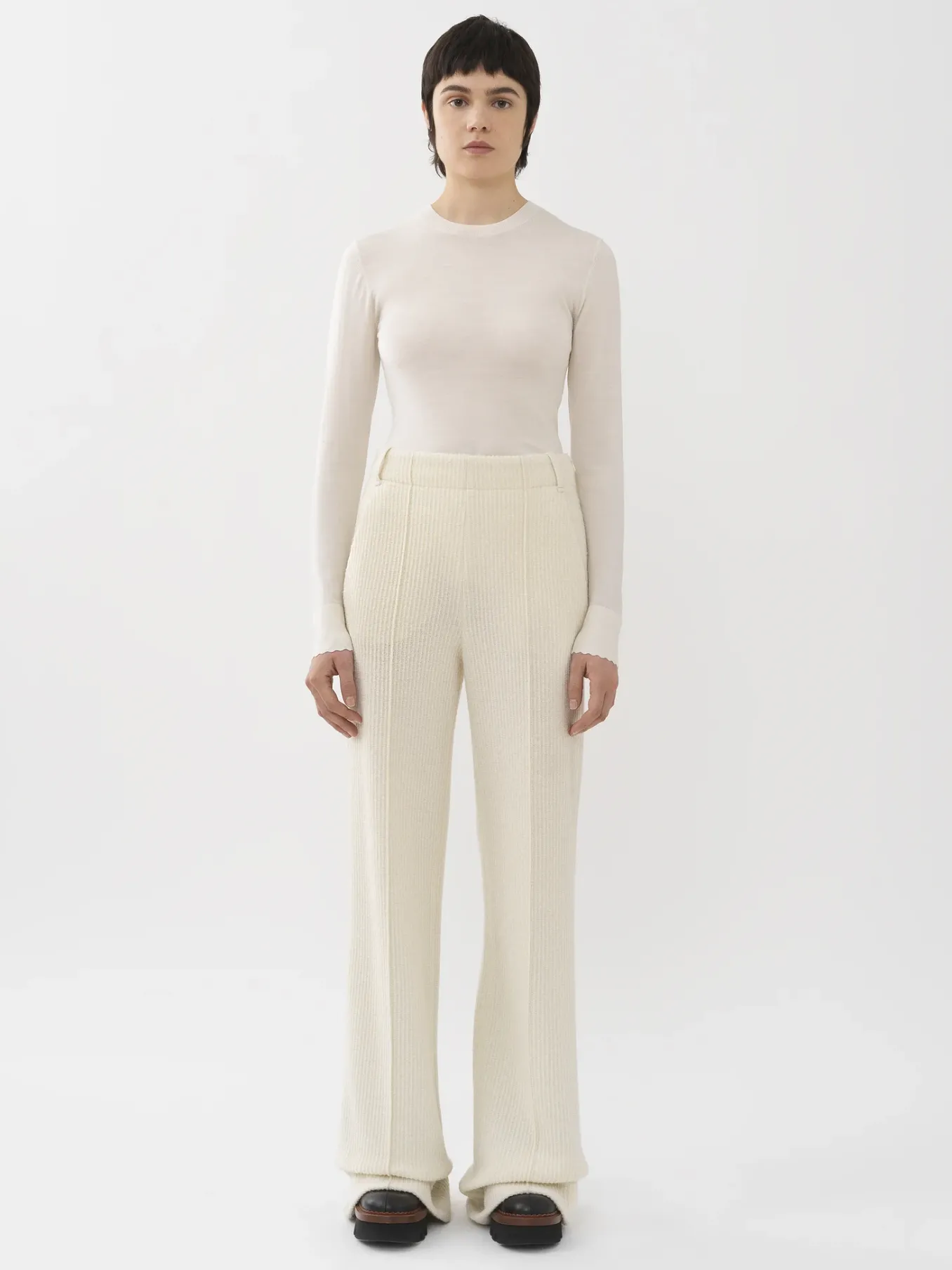Maille-Chloé Pull Classique Iconic Milk