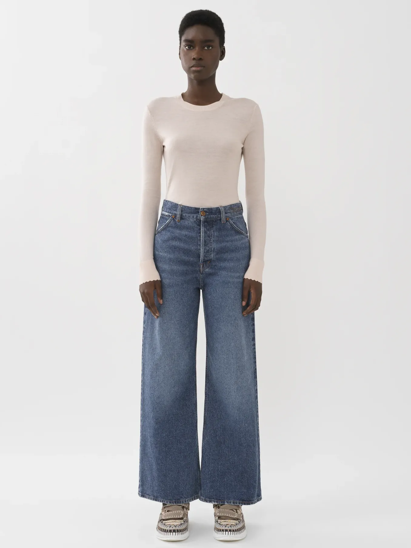 Maille-Chloé Pull Classique Pansy Pink