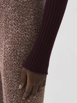 Maille-Chloé Pull Col Montant Obscure Purple