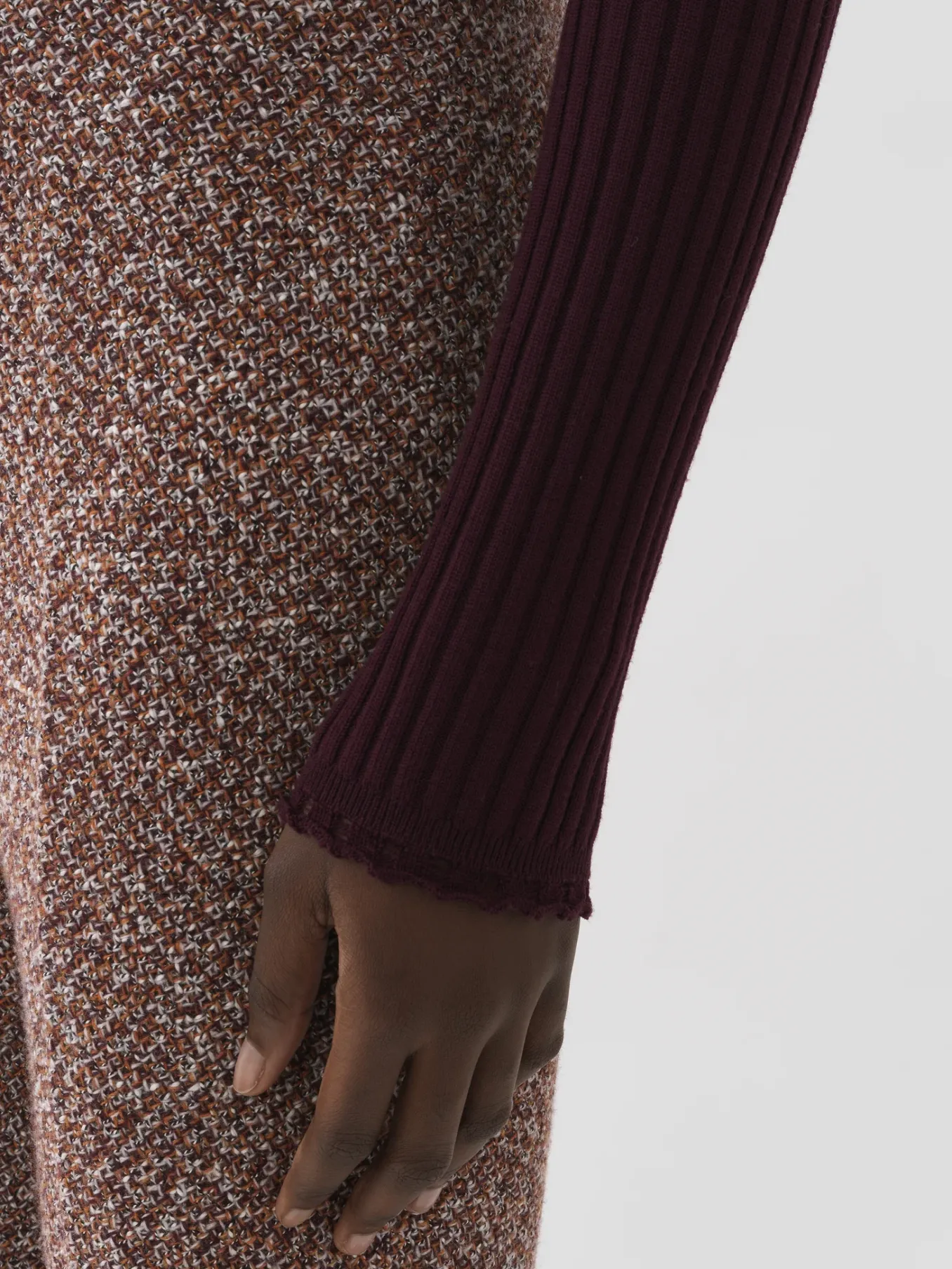 Maille-Chloé Pull Col Montant Obscure Purple