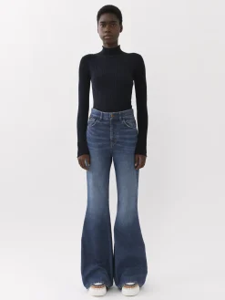 Maille-Chloé Pull Col Montant Iconic Navy