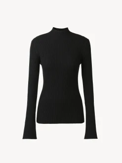 Maille-Chloé Pull Col Montant Noir