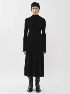 Maille-Chloé Pull Col Montant Noir