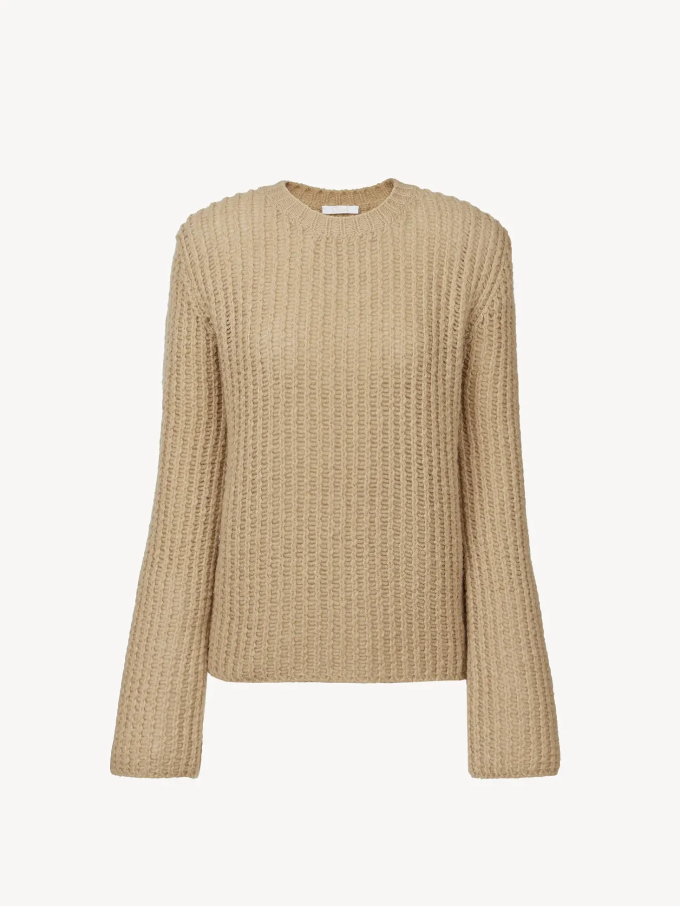 Maille-Chloé Pull Col Rond Desert Beige
