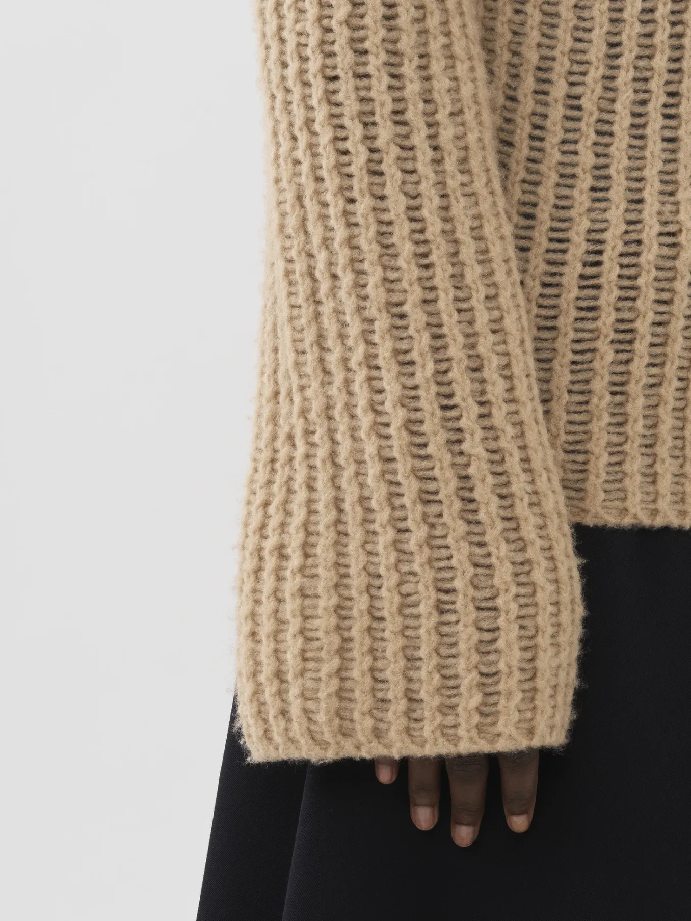 Maille-Chloé Pull Col Rond Desert Beige